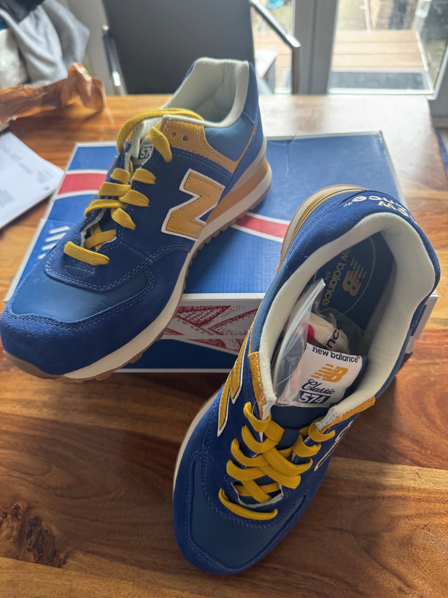 New Balance Schuh blau / gelb